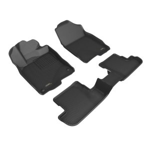 Honda Prelude Floor Mat Set - Front + Rear - 3D MAXpider - Kagu - Black - 2026+ Honda Prelude Floor Mat Set - Front + Rear - 3D MAXpider - Kagu - Black - 2026+